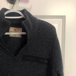 Abercrombie | Blue Wool Quarter Zip Pullover Sweater